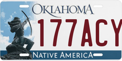 OK license plate 177ACY