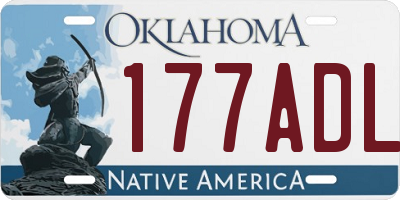 OK license plate 177ADL