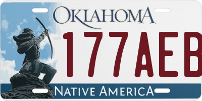 OK license plate 177AEB