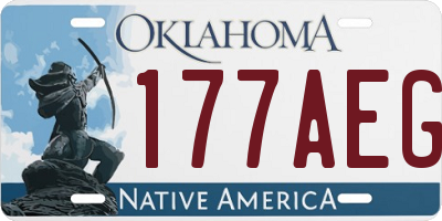 OK license plate 177AEG