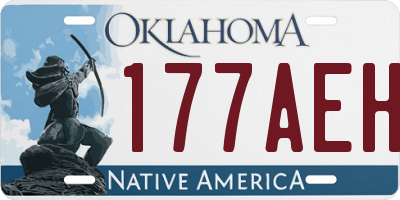 OK license plate 177AEH