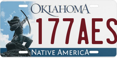 OK license plate 177AES