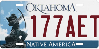 OK license plate 177AET