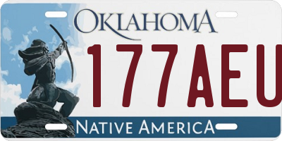 OK license plate 177AEU