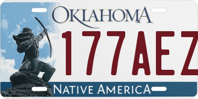 OK license plate 177AEZ