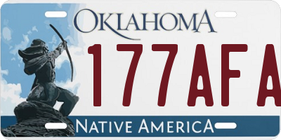 OK license plate 177AFA