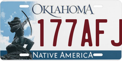 OK license plate 177AFJ