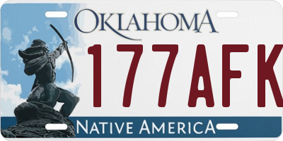 OK license plate 177AFK