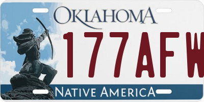 OK license plate 177AFW