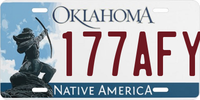 OK license plate 177AFY