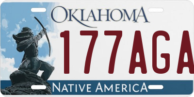 OK license plate 177AGA
