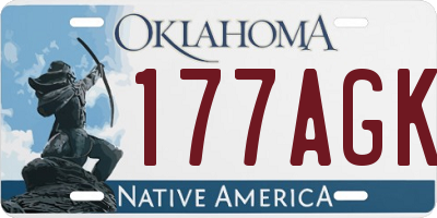 OK license plate 177AGK