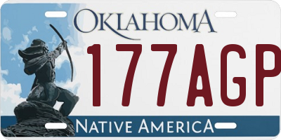 OK license plate 177AGP