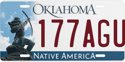 OK license plate 177AGU