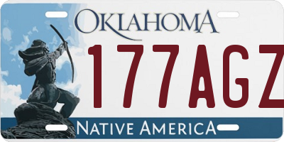 OK license plate 177AGZ