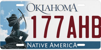 OK license plate 177AHB