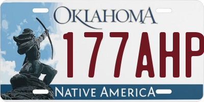 OK license plate 177AHP