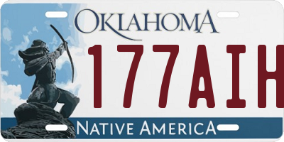 OK license plate 177AIH