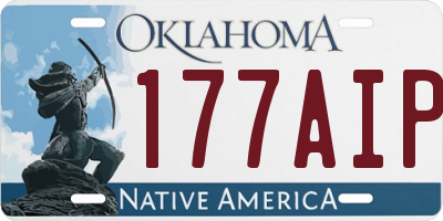 OK license plate 177AIP