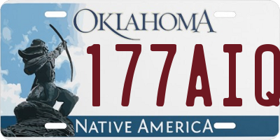OK license plate 177AIQ