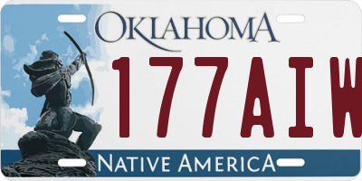 OK license plate 177AIW