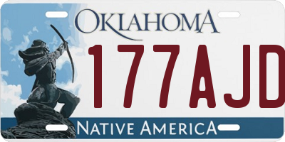OK license plate 177AJD