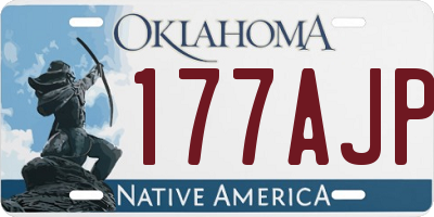 OK license plate 177AJP