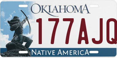 OK license plate 177AJQ
