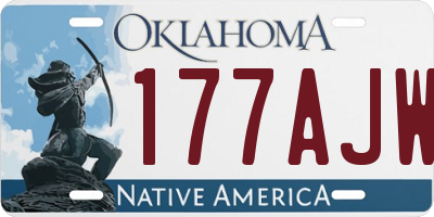 OK license plate 177AJW