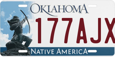 OK license plate 177AJX