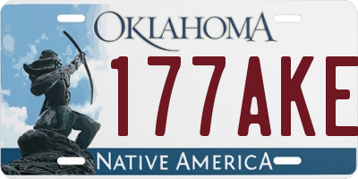 OK license plate 177AKE
