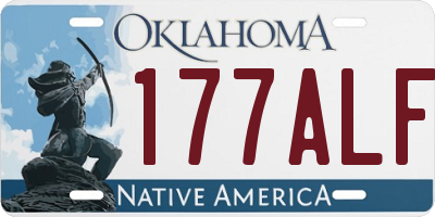 OK license plate 177ALF