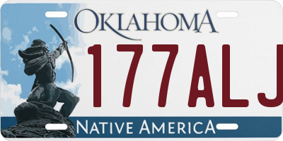 OK license plate 177ALJ