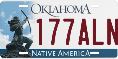 OK license plate 177ALN