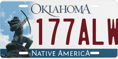 OK license plate 177ALW