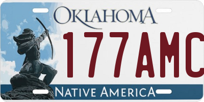 OK license plate 177AMC