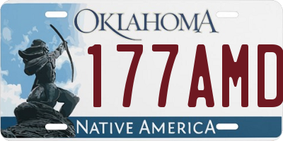 OK license plate 177AMD