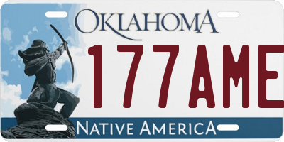 OK license plate 177AME