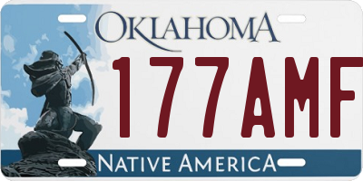 OK license plate 177AMF