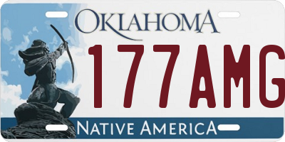 OK license plate 177AMG