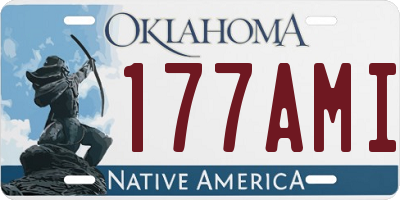 OK license plate 177AMI