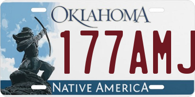 OK license plate 177AMJ