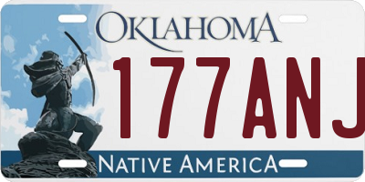 OK license plate 177ANJ