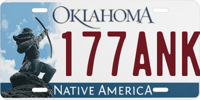 OK license plate 177ANK