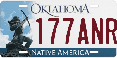 OK license plate 177ANR