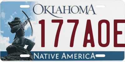 OK license plate 177AOE