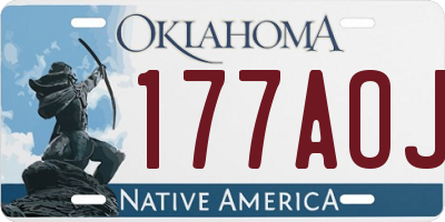 OK license plate 177AOJ