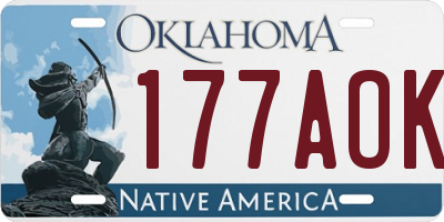 OK license plate 177AOK
