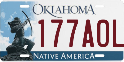 OK license plate 177AOL