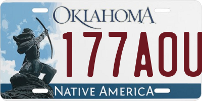 OK license plate 177AOU
